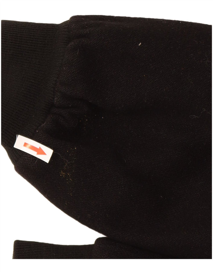 Vintage Ανδρικό Bomber Jacket UK 40 Large Black Wool