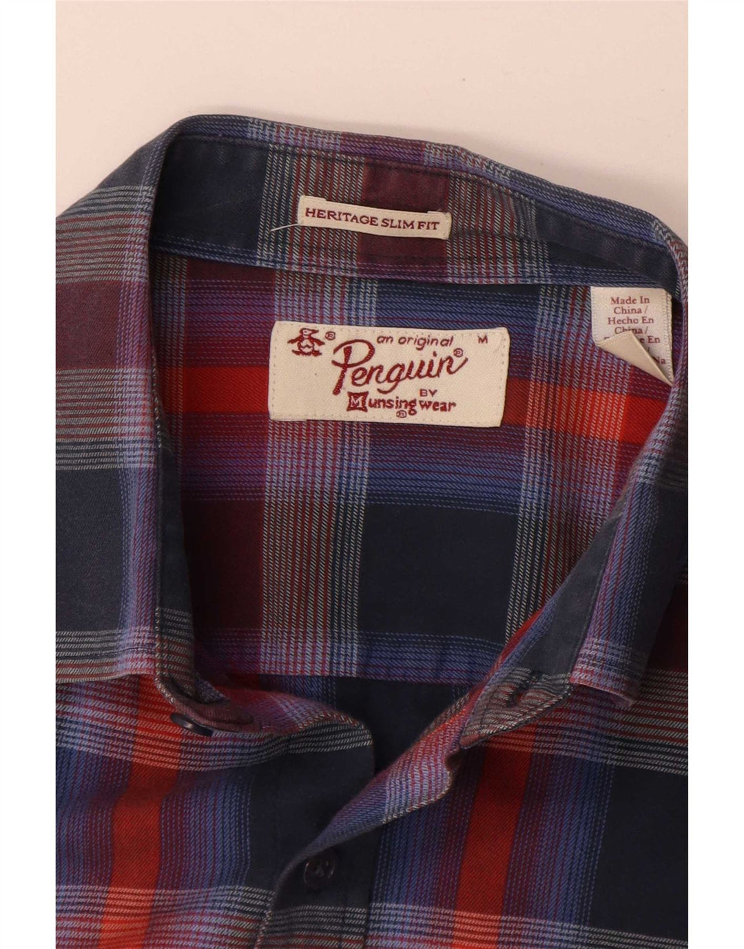 Πουκάμισο Penguin Mens Heritage Slim Fit Medium πολύχρωμο Check