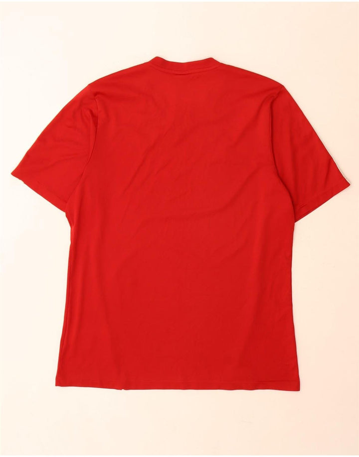 Ανδρικό T-Shirt Adidas Top μεγάλο κόκκινο πολυεστέρα