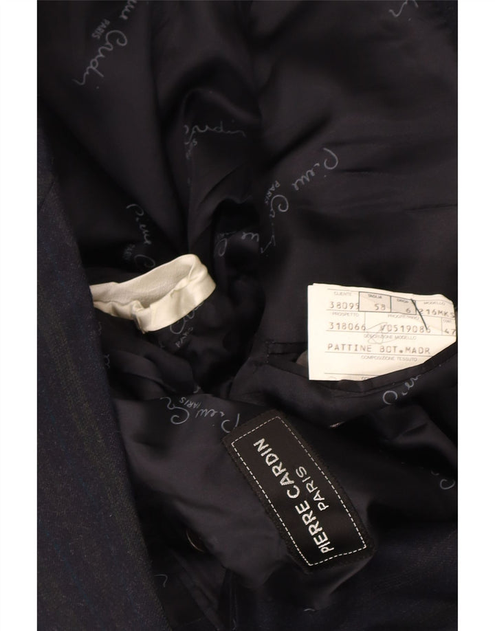 Pierre Cardin Ανδρικό σακάκι με 2 κουμπιά σακάκι IT 58 4XL Navy Blue Pinstripe