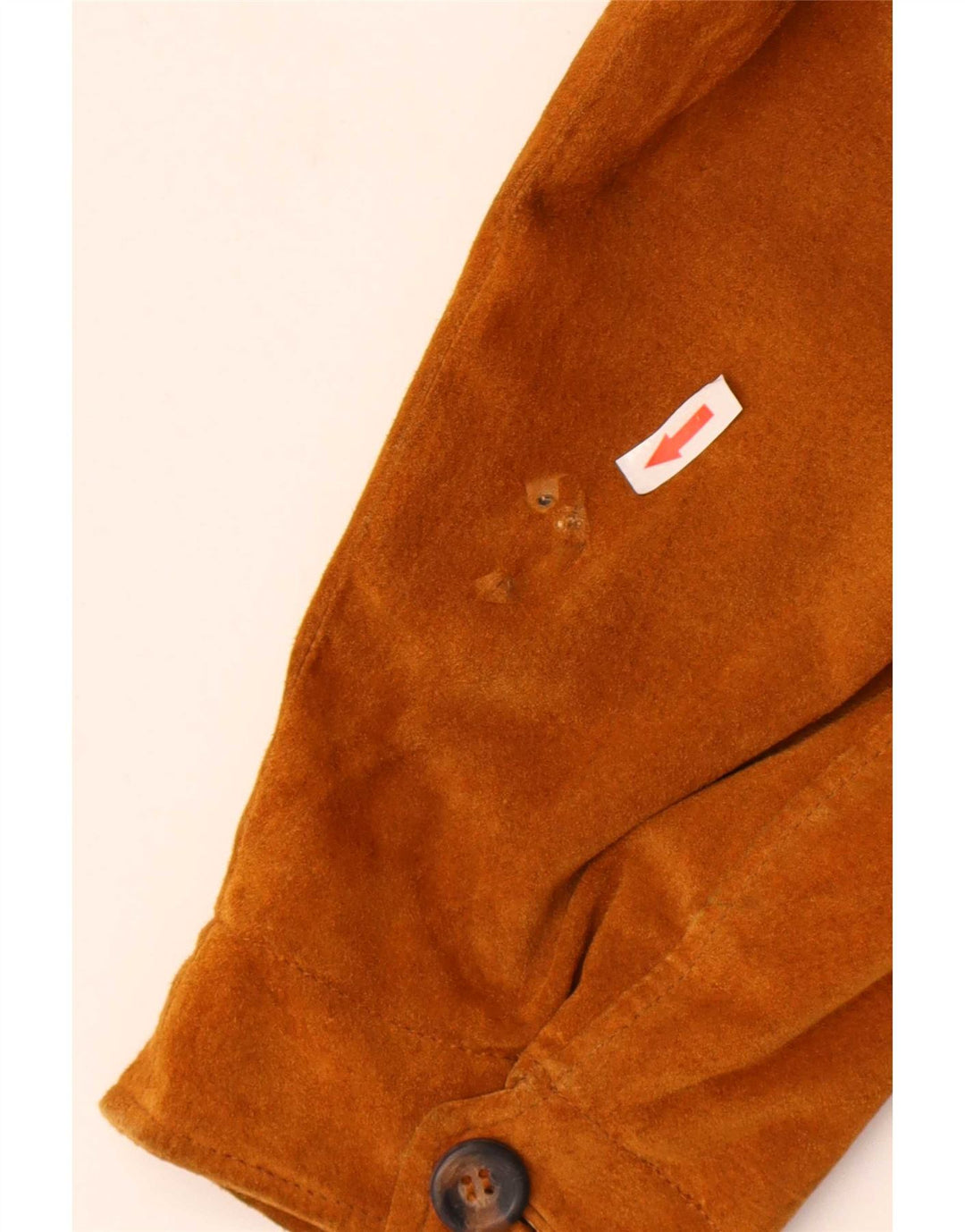 James Dillon Ανδρικό Suede Bomber Jacket UK 40 Large Beige Leather