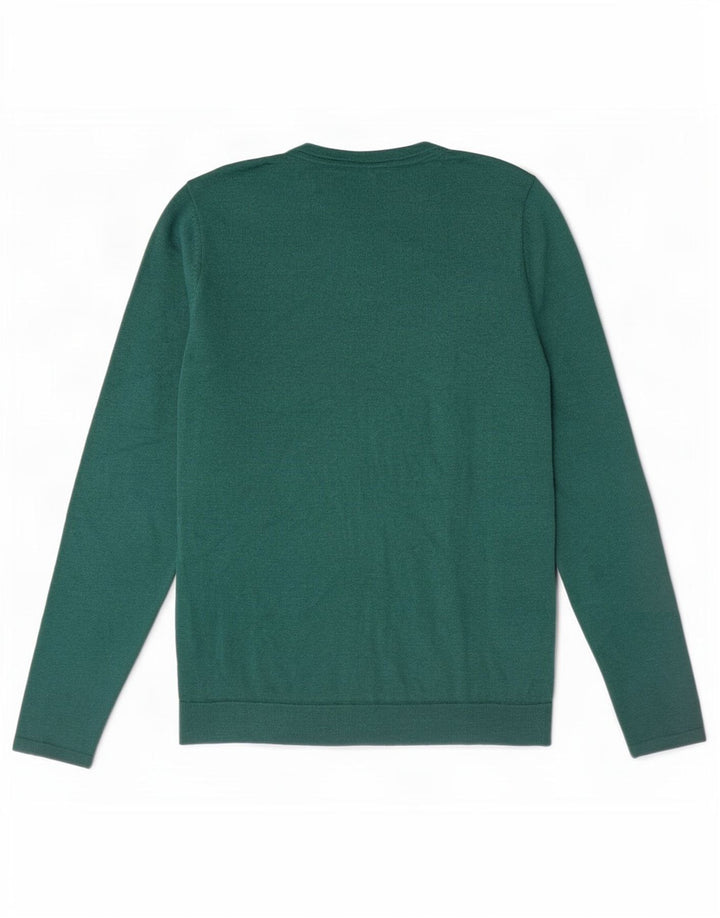 Γυναικείο πουλόβερ με λαιμόκοψη Fat Face UK 12 Medium Green Polyester