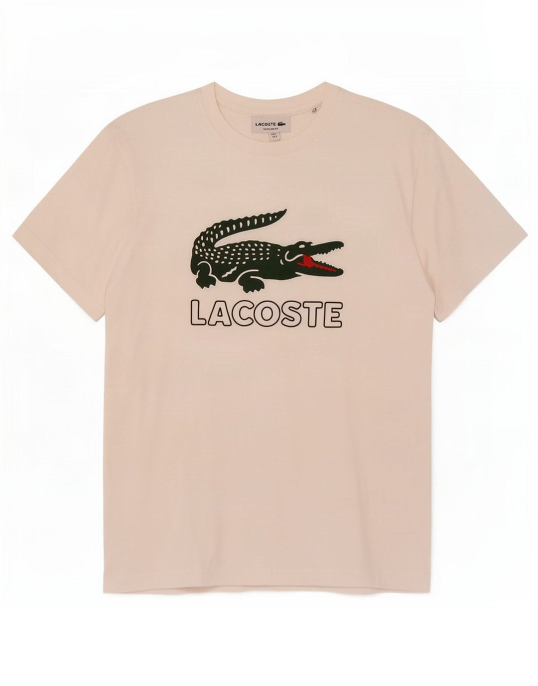 Ανδρικό γραφικό μπλουζάκι Lacoste Regular Fit Top Size 3 Small White