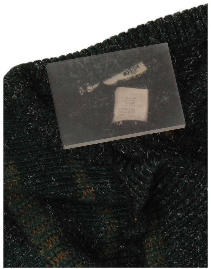 Vintage Ανδρικό πουλόβερ με λαιμόκοψη IT 50 μεσαίου πράσινου ριγέ