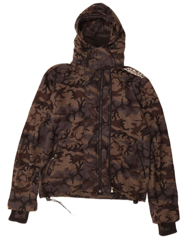 Superdry Ανδρικό γραφικό τζάκετ αντιανεμικό UK 38 Medium Grey Nylon