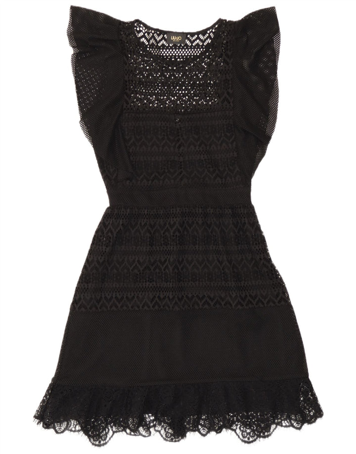 Liu Jo Γυναικείο Crochet Φόρεμα A-Line IT 42 Medium Μαύρο Πολυεστέρας