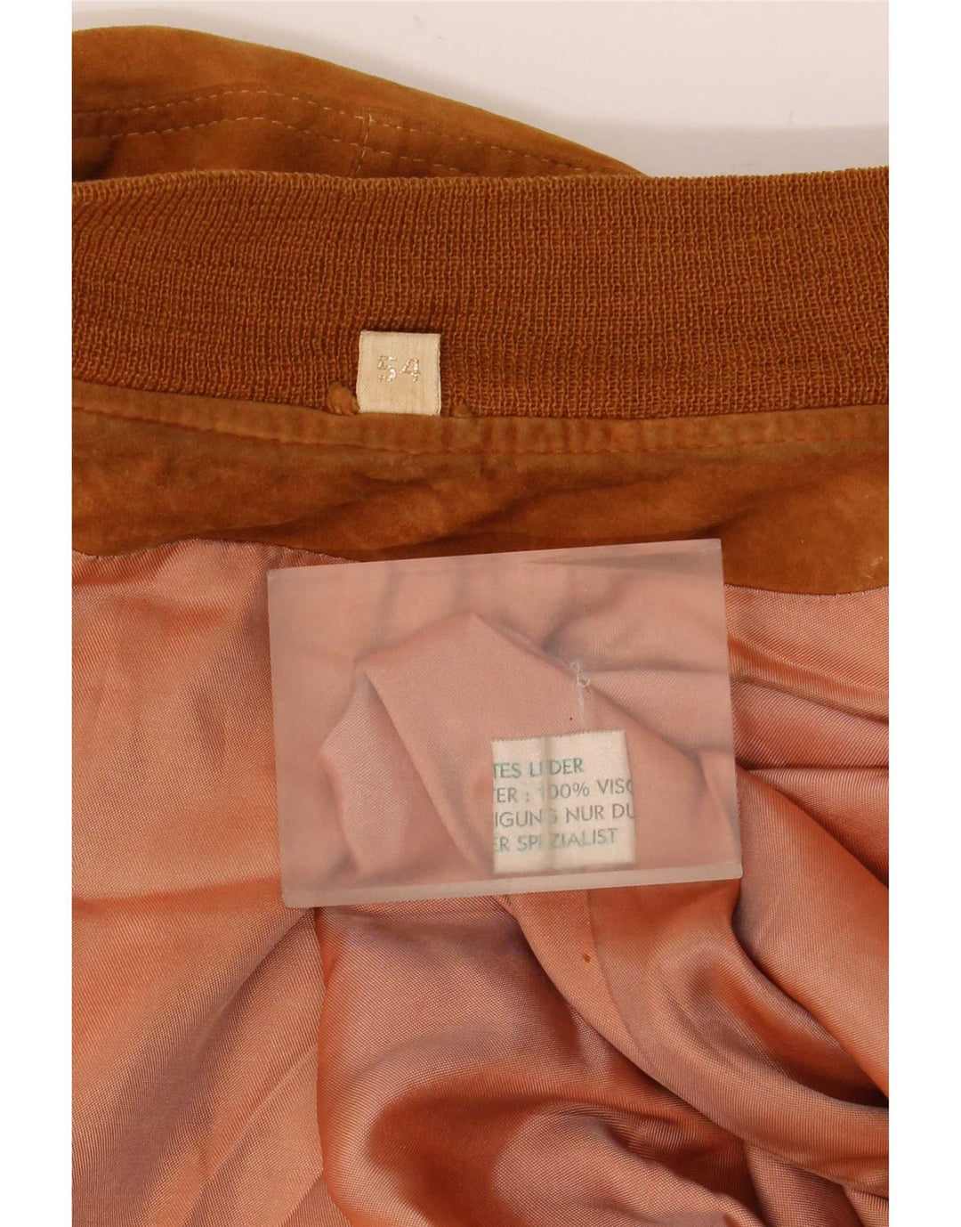 Vintage Ανδρικό Suede Bomber Jacket IT 54 2XL Καφέ Δερμάτινο