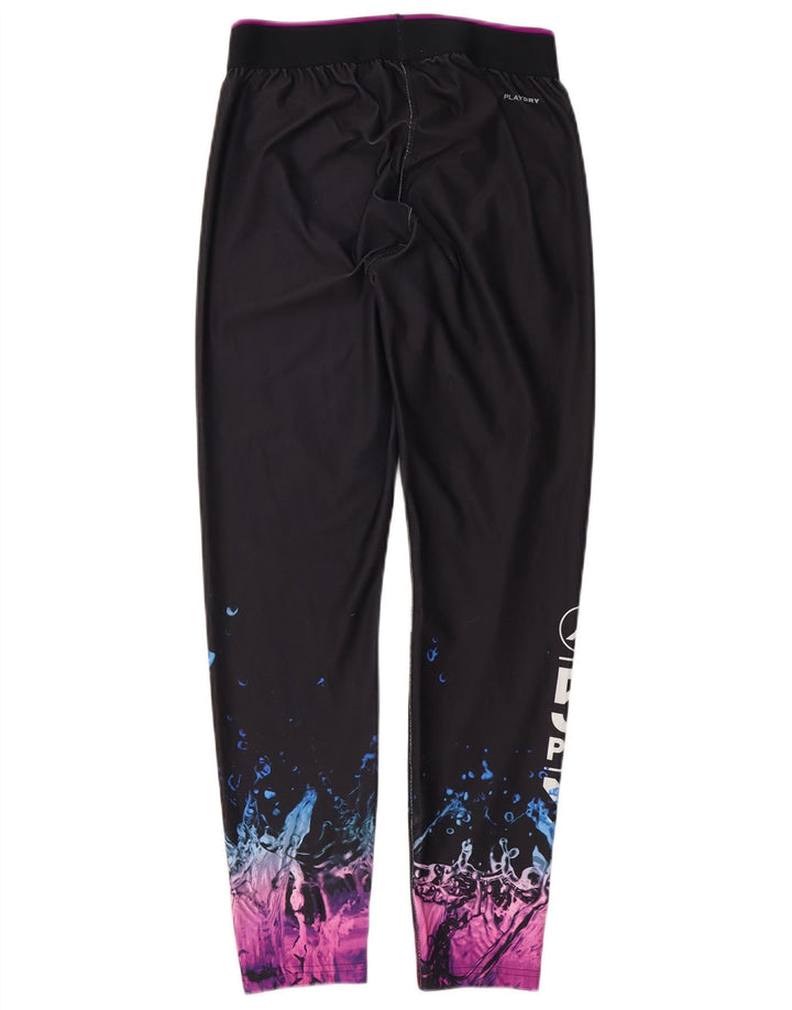 Γυναικεία γραφικά κολάν Reebok UK 12/14 Medium Black Colourblock