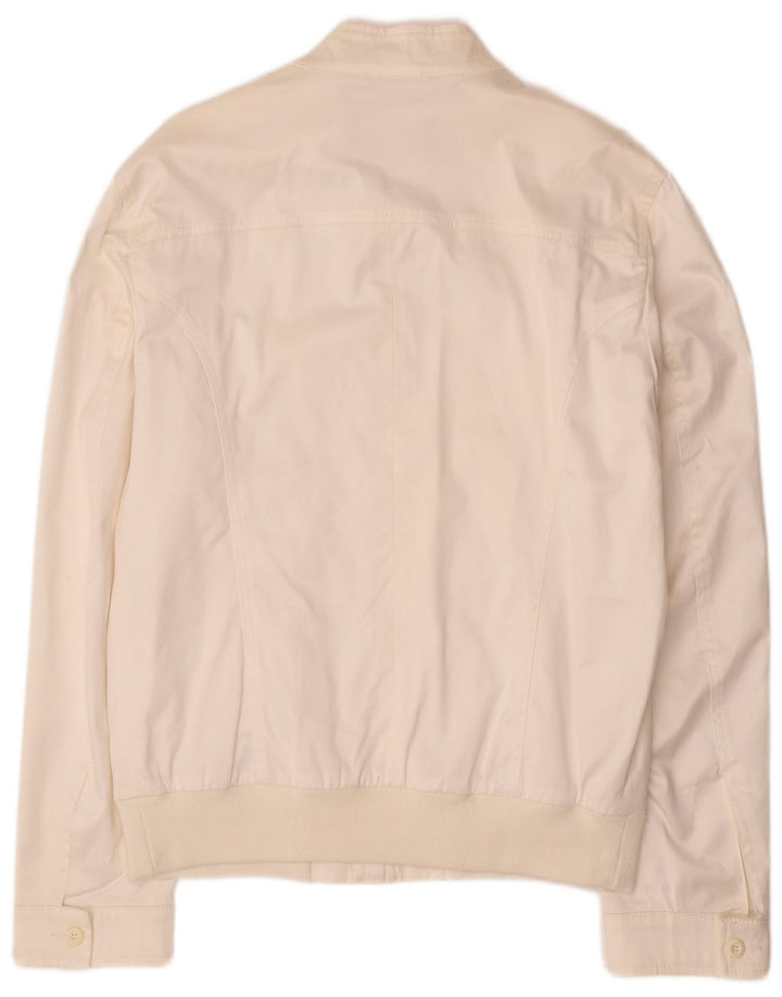 Ανδρικό μπουφάν ICEBERG Bomber UK 44 2XL Λευκό βαμβακερό