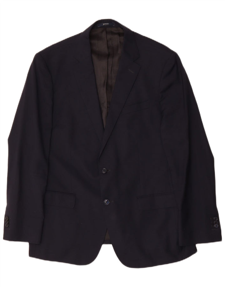 Boggi Ανδρικό μπουφάν Milano με 2 κουμπιά σακάκι IT 56 3XL Navy Blue Wool