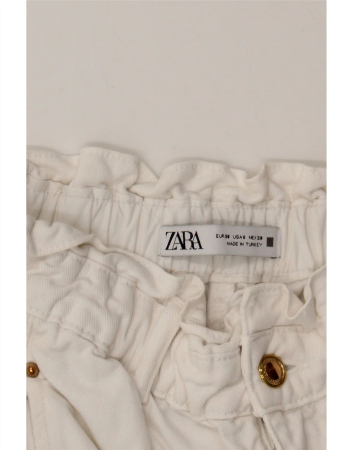 ZARA Womens Tapered Jeans US 6 Medium W30 L25 White Vintage Zara and Second-Hand Zara from Messina Hembry 