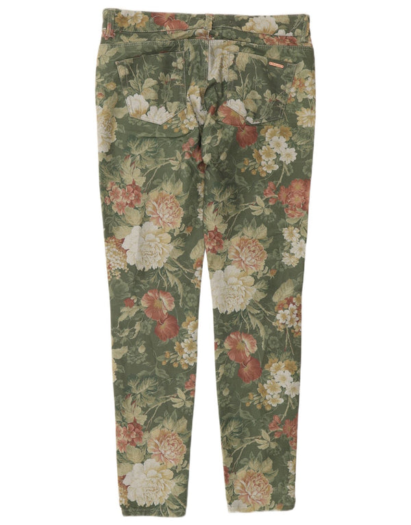 Zara Γυναικείο παντελόνι Jegging EU 38 Small W28 L30 Green Floral