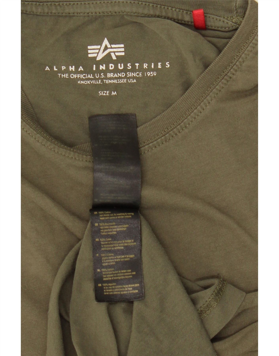 Ανδρικό T-Shirt Alpha Industries Top Medium Khaki Cotton