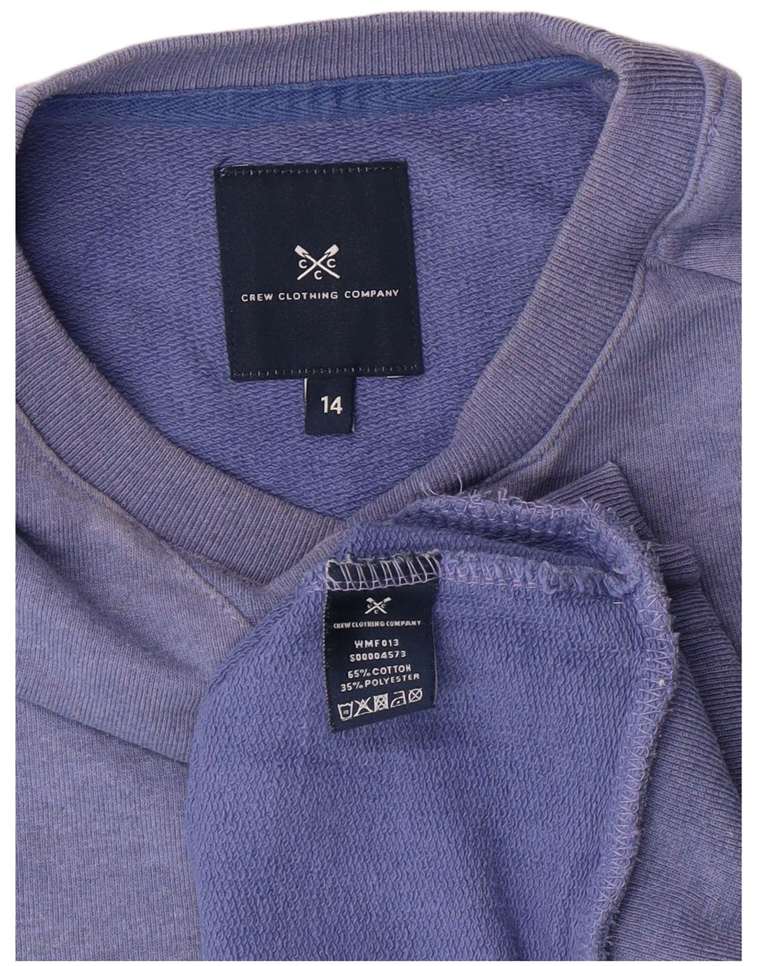 CREW CLOTHING Γυναικεία φούτερ Jumper UK 14 Large Blue Cotton
