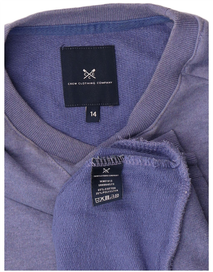 CREW CLOTHING Γυναικεία φούτερ Jumper UK 14 Large Blue Cotton