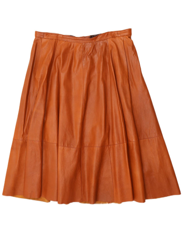 Vintage Γυναικεία Δερμάτινη Φούστα W36 XL Καφέ Δερμάτινη
