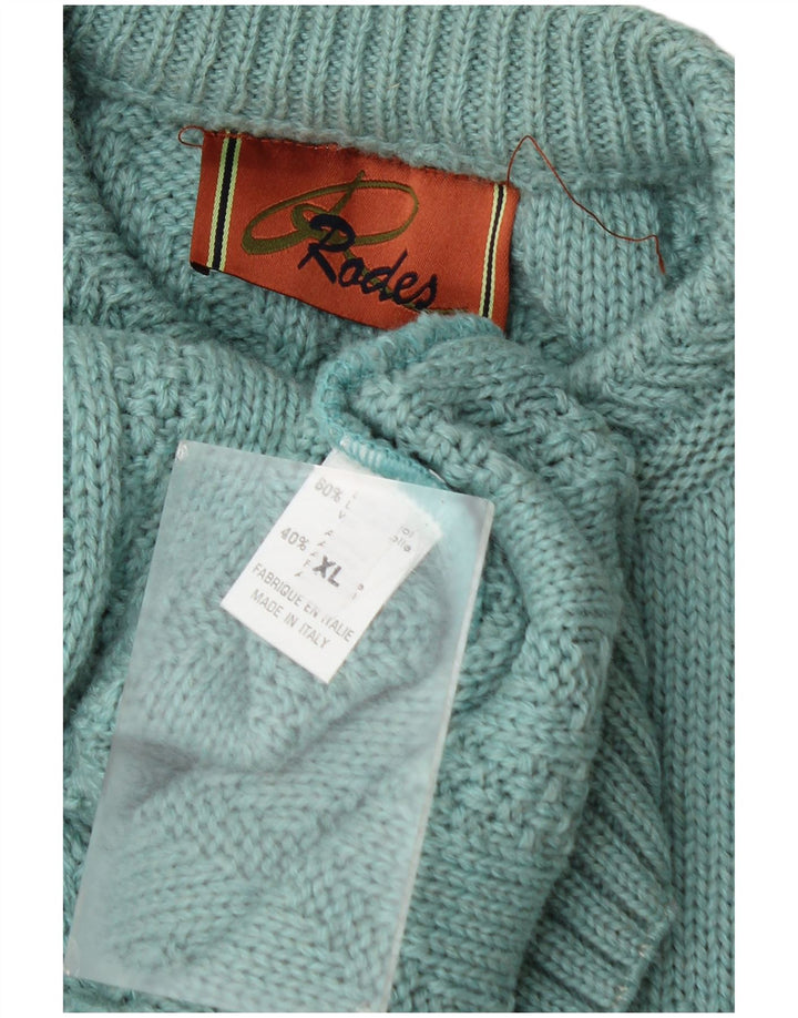 Ανδρικό πουλόβερ Rodes Crew Neck Jumper XL Πράσινο μαλλί