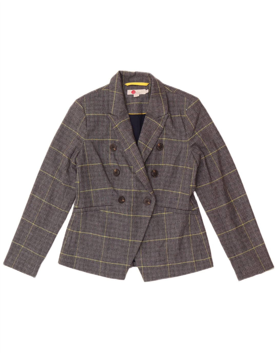 Boden Γυναικείο Petite Blazer Jacket UK 10 Small Navy Blue Houndstooth