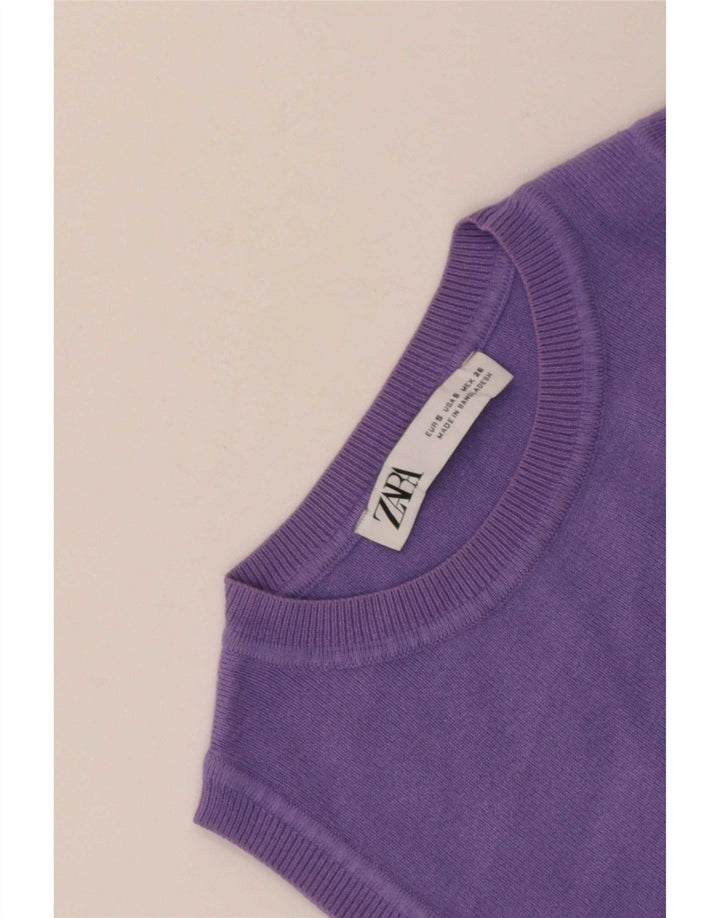 Zara Γυναικείο γιλέκο Crop UK 8 Small Purple