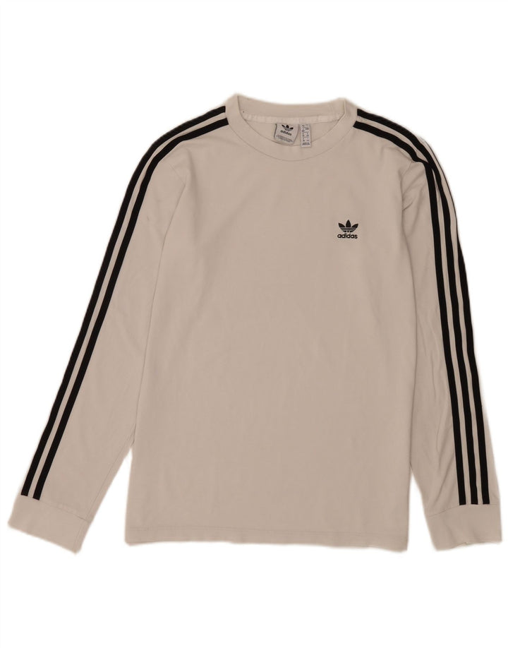 Adidas Γυναικείο τοπ μακρυμάνικο UK 12 Medium White