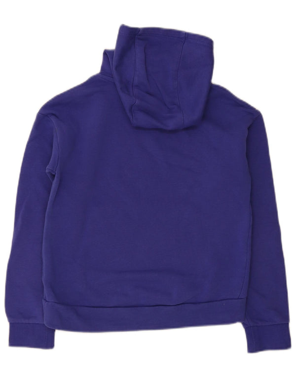 Nike Girls Graphic Hoodie Jumper 10-11 Years Medium Purple Cotton
