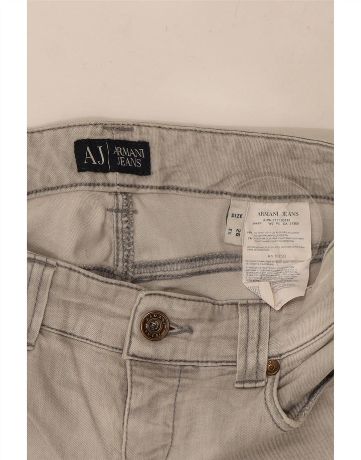 ARMANI Γυναικείο Slim Jeans W26 L32 Γκρι βαμβακερό