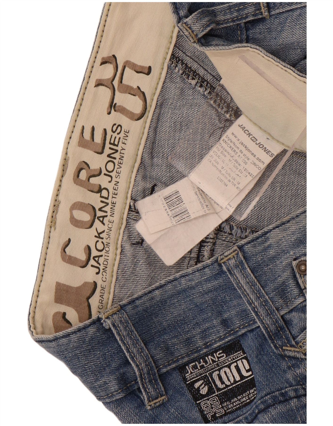 Jack & Jones Ανδρικό τζιν σορτς μεσαίο W32 μπλε βαμβακερό