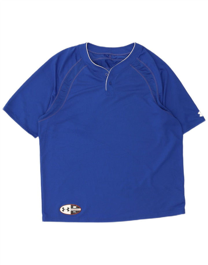 Ανδρικό μπλουζάκι μπέιζμπολ UNDER Armour Top XL Blue Polyester