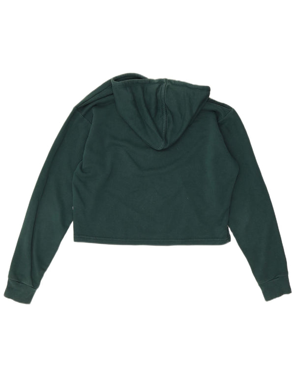 Puma γυναικείο υπερμεγέθη Crop Graphic Hoodie Jumper UK 10 Μικρό πράσινο βαμβάκι