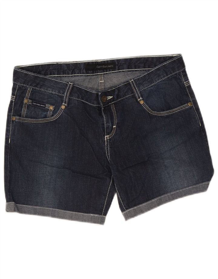 Γυναικείο τζιν σορτς Calvin Klein W31 Βαμβακερό μεσαίο μπλε ναυτικό