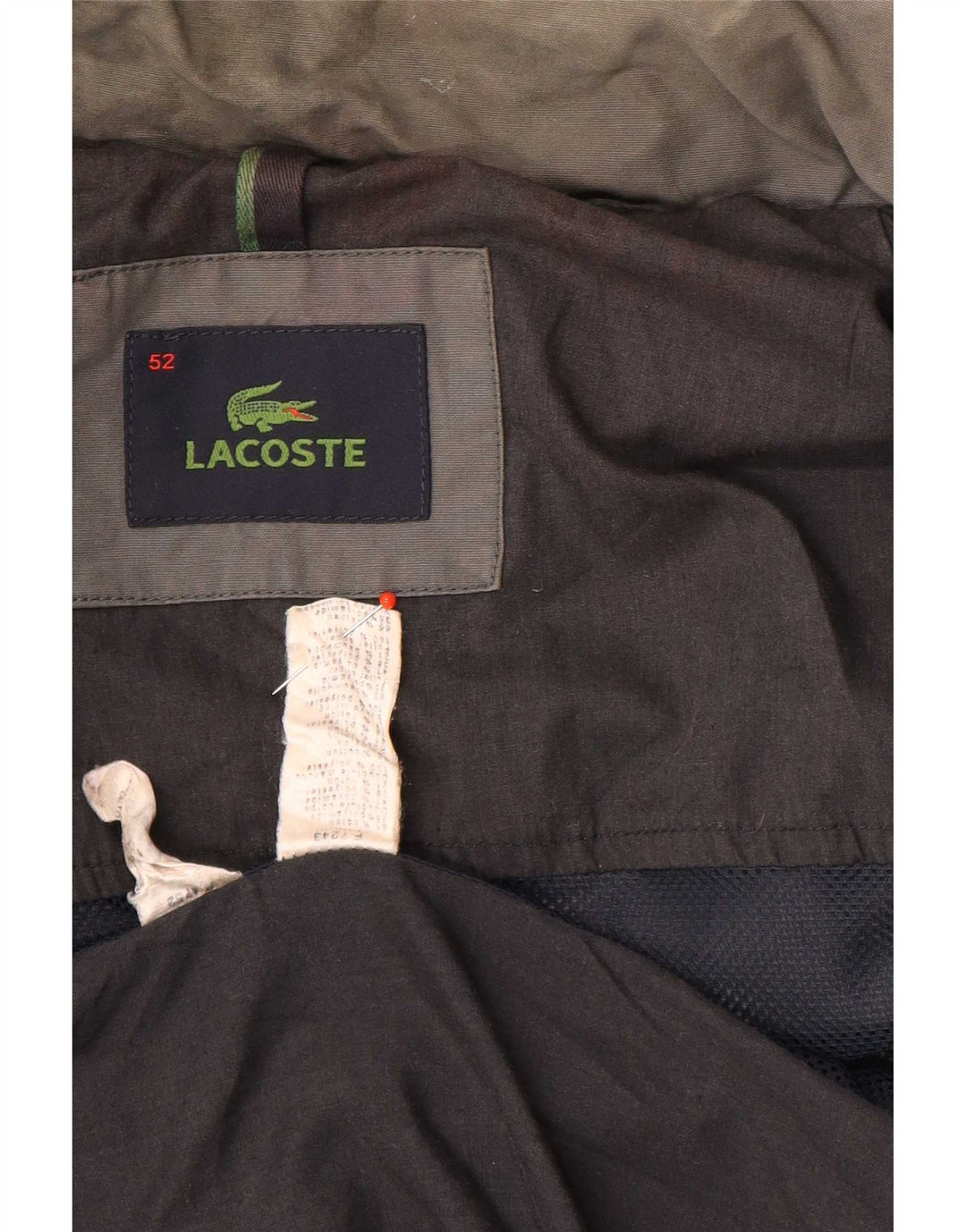 Ανδρικό Bomber Jacket Lacoste με κουκούλα IT 52 XL Γκρι βαμβακερό