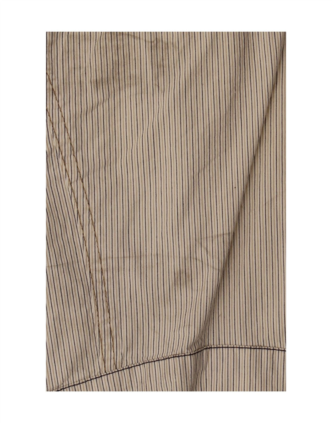 Γυναικείο Gas Crop Bomber Jacket UK 10 Small Beige ριγέ βαμβακερό