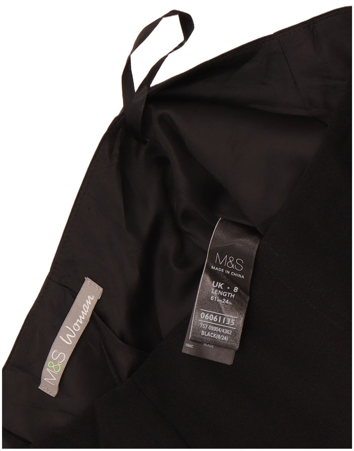 Marks & Spencer Γυναικεία Pencil Φούστα UK 8 Small W28 Black Polyester