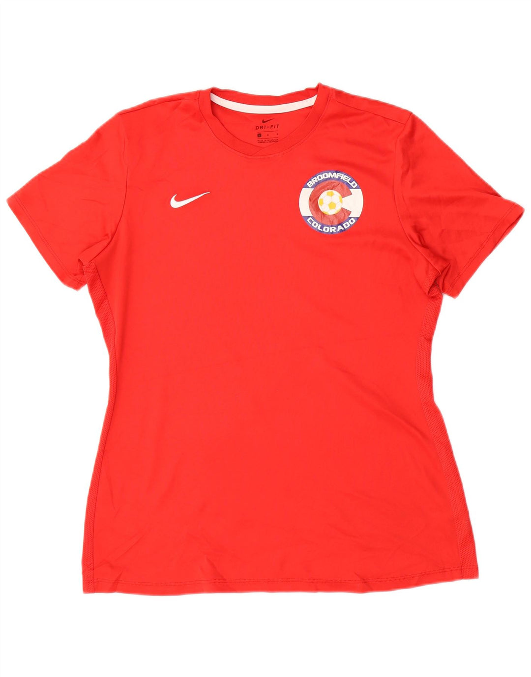 Γυναικείο T-Shirt NIKE Dri Fit Top UK 16 Large Red Polyester