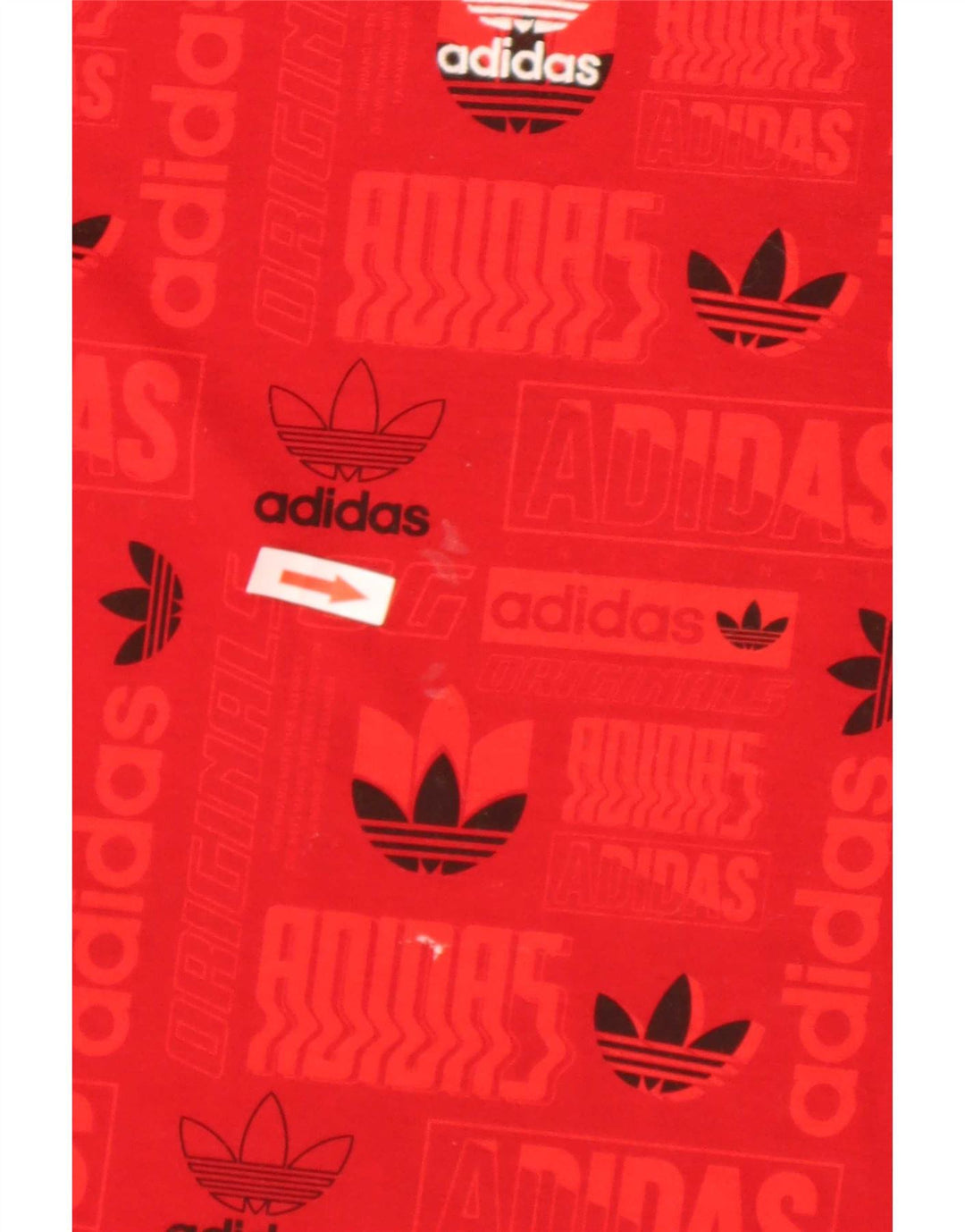Ανδρικό κανονικό γραφικό μπλουζάκι Adidas Top μεσαίο κόκκινο πολυεστέρας