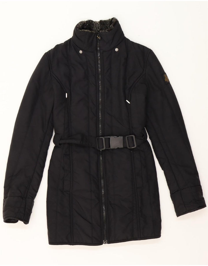 REFRIGIWEAR Womens Padded Jacket UK 10 Small Black Polyamide Vintage Refrigiwear and Second-Hand Refrigiwear from Messina Hembry 