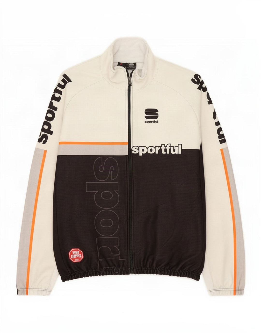 Αθλητική ανδρική φόρμα φόρμας με γραφικά Top Jacket XL White Colourblock Polyester