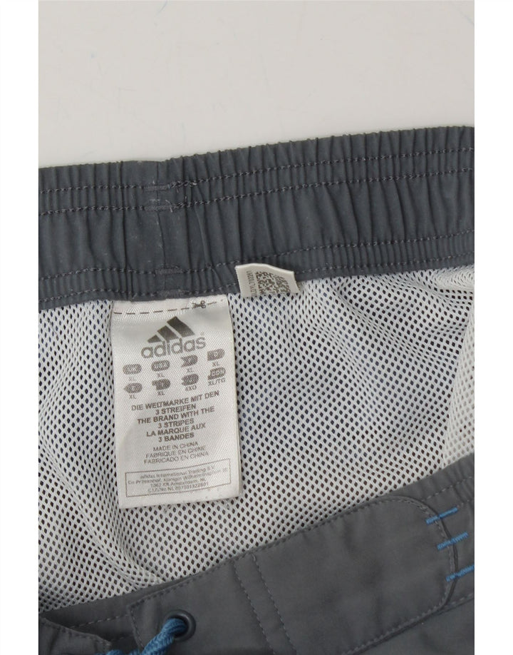 ADIDAS Mens Swimming Shorts XL  Grey Colourblock Polyester Vintage Adidas and Second-Hand Adidas from Messina Hembry 
