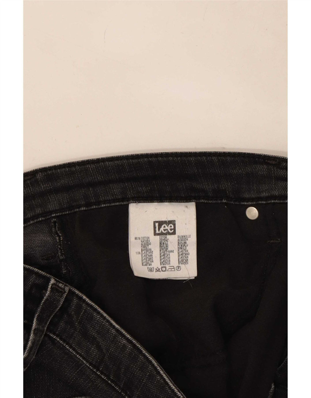 Lee Mens Knox Straight Jeans W36 L30 Μαύρο βαμβακερό