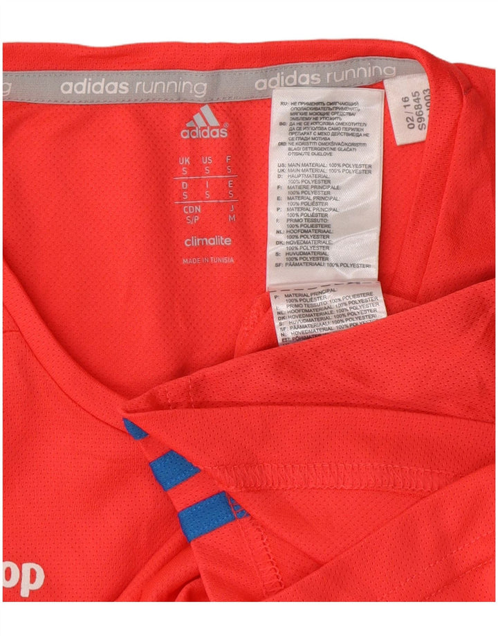 Ανδρικό γραφικό μπλουζάκι ADIDAS Climalite Top Small Red Polyester