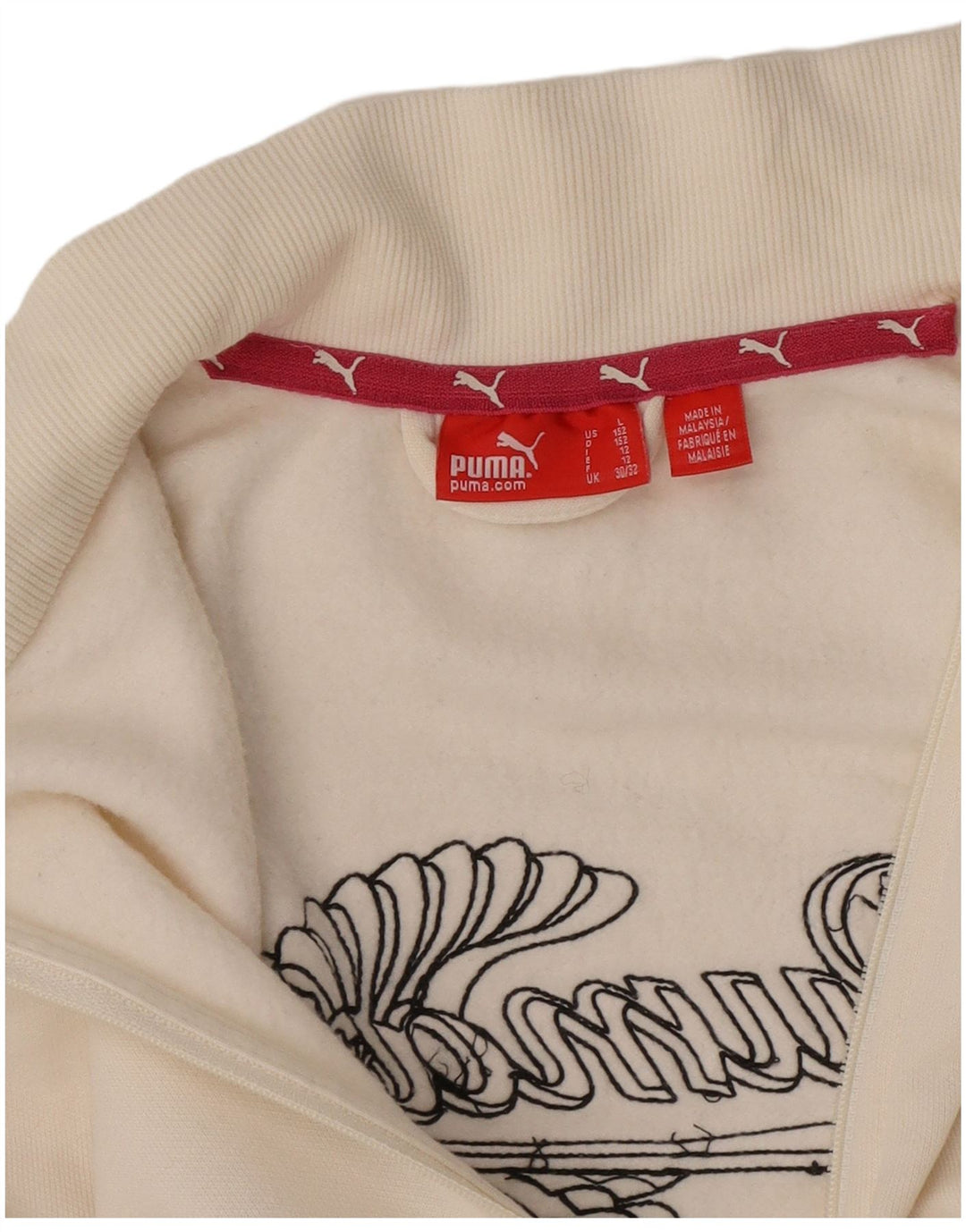 Puma Girls Graphic αθλητική φόρμα Top Jacket 11-12 ετών Λευκό