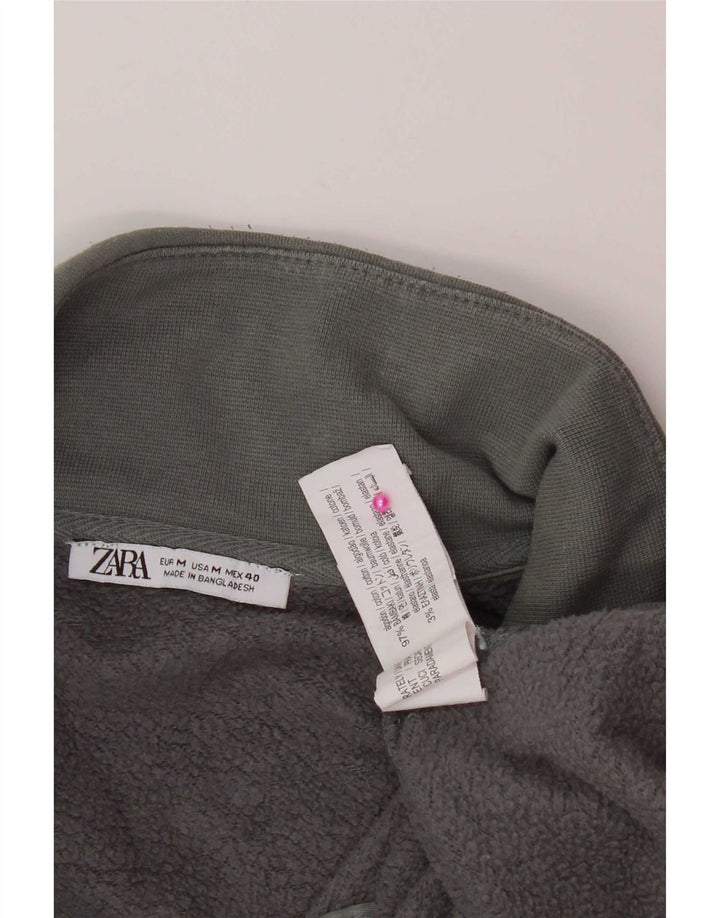 Ανδρικό φούτερ Zara με φερμουάρ, μεσαίο βαμβακερό γκρι