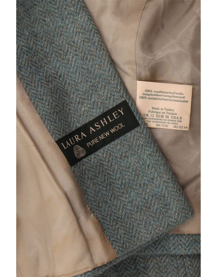 LAURA ASHLEY Γυναικείο σακάκι σακάκι 3 κουμπιών UK 12 μεσαίο μπλε μαλλί