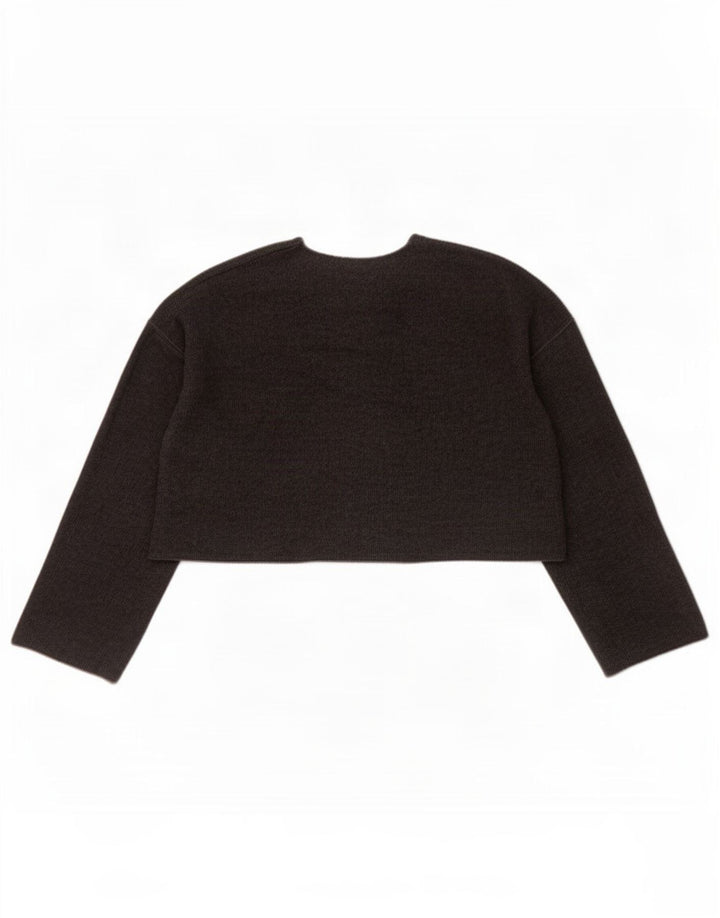 Zara Γυναικείο πουλόβερ ζακέτα υπερμεγέθη UK 10 Small Grey Polyester