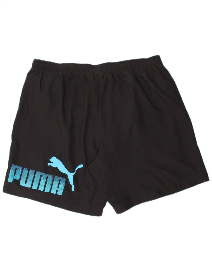 Ανδρικό γραφικό αθλητικό σορτς Puma XL μαύρο πολυεστέρα