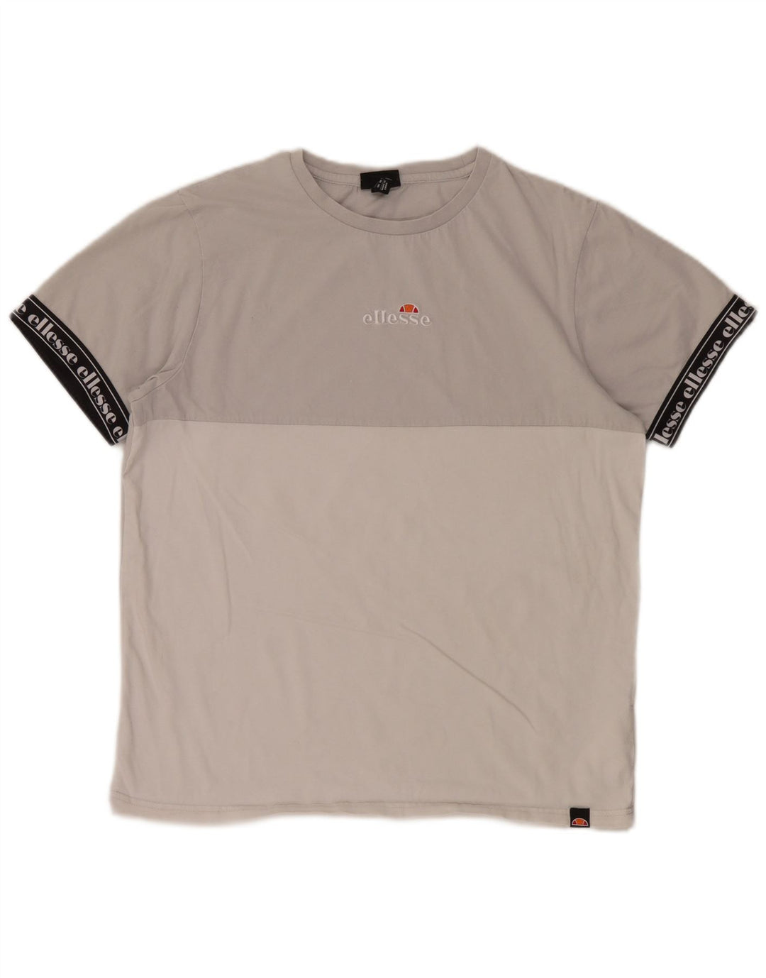 Ανδρικό γραφικό μπλουζάκι Ellesse Top Medium Grey Colourblock Βαμβακερό
