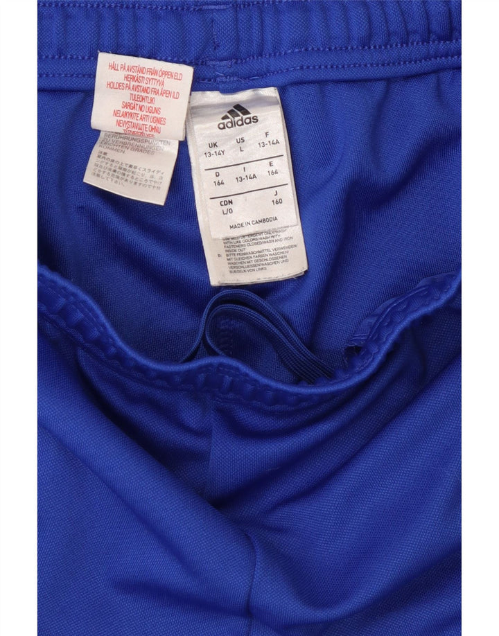 Παντελόνι αθλητικής φόρμας ADIDAS Boys Climacool 13-14 ετών Μπλε Πολυεστέρας