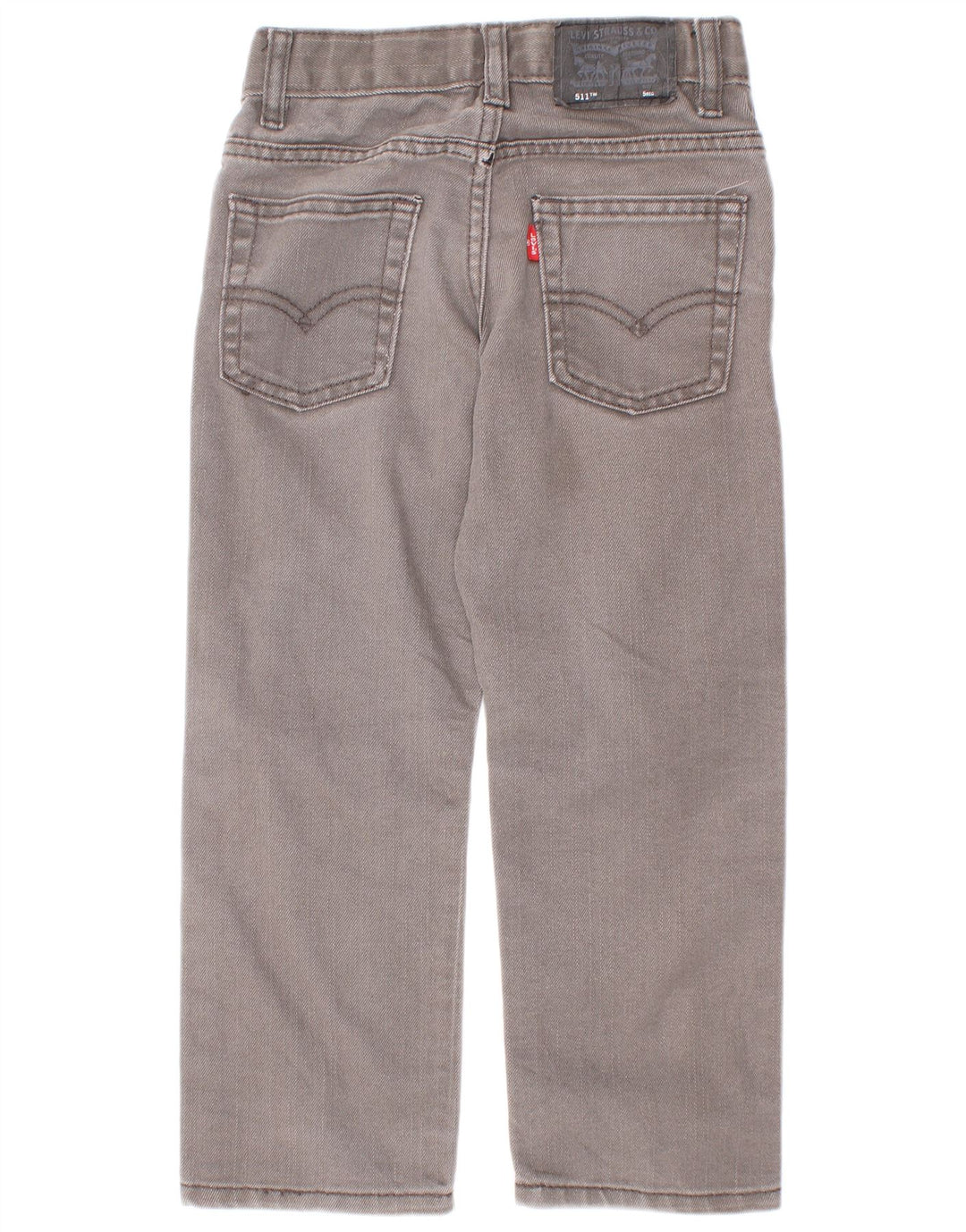 Levi's Boys 511 Distressed Slim Jeans 4-5 ετών W22 L18 Γκρι βαμβακερό