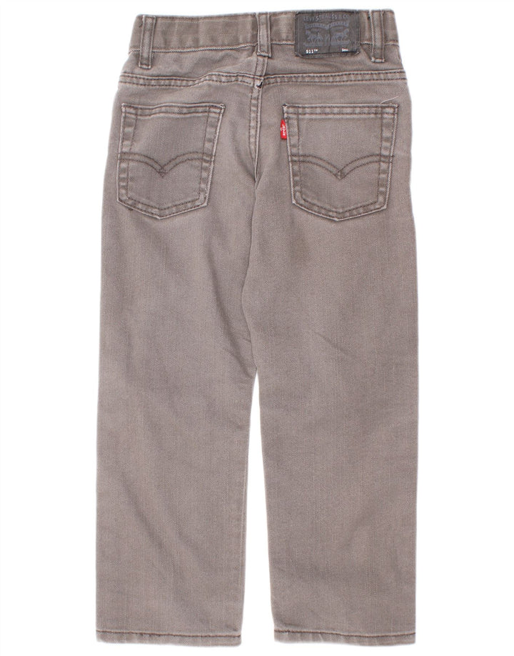 Levi's Boys 511 Distressed Slim Jeans 4-5 ετών W22 L18 Γκρι βαμβακερό