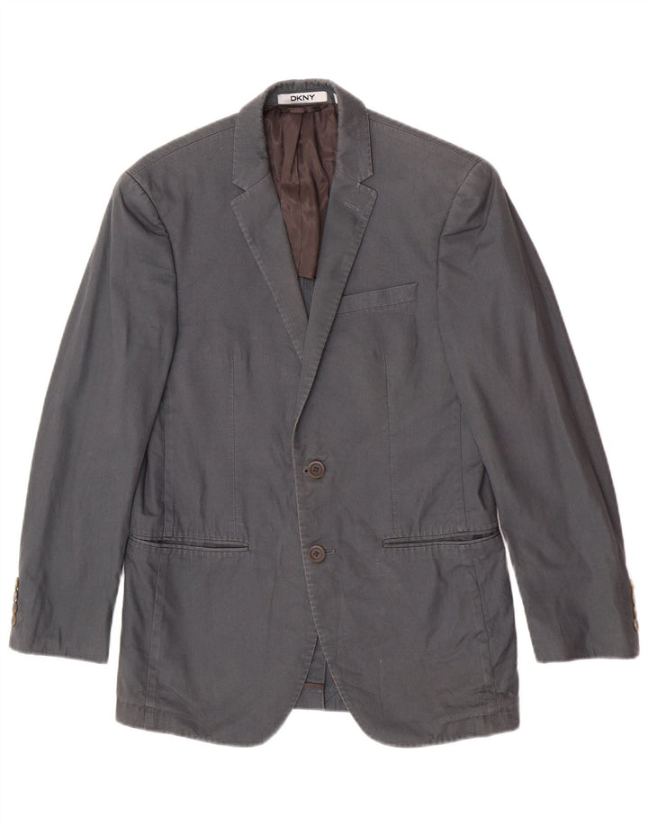 Dkny Ανδρικό σακάκι σακάκι με 2 κουμπιά UK 36 Small Grey Cotton